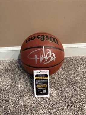 Giannis Antetokounmpo signed autographed Wilson trophy basketball JSA COA